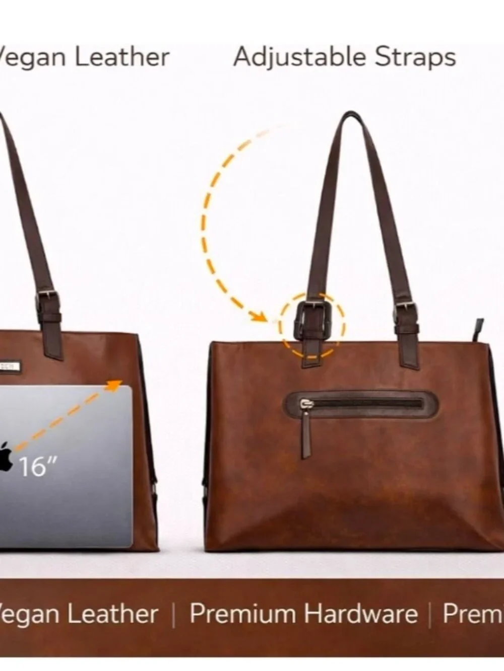 3pcs Vegan Tote Set for Women-Stylish Top Handle Laptop Bag Purse Sling Handbag